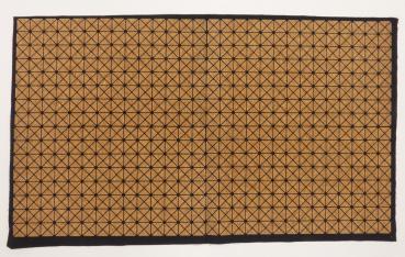 Preview: Kork Panel Vierecke mit Canvasrücken in schwarz
